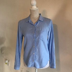 Polka dotted button down
